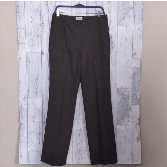 Le Suit Two-Button Pinstripe Pantsuit 2 Pc Set Loden Combo Size 8 - Picture 8 of 10